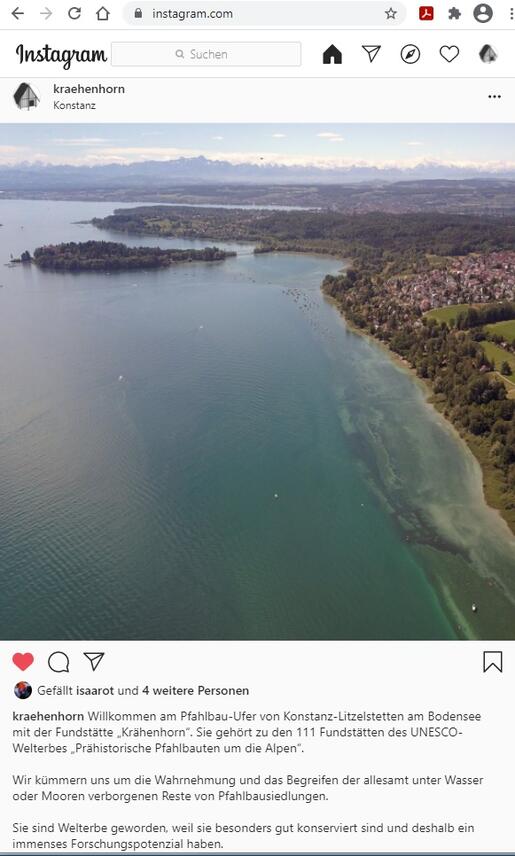 Screenshot des Willkommens-Posts auf Instagram vom 17.01.2021