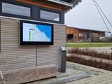 Metallstele mit QR-Codetafel in Bodman