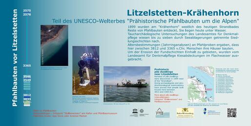 Inhalt der Informationstafel am Litzelstetter Strandbad, (c) Grafik Landesamt für Denkmalpflege Baden-Württemberg, Pfahlbau-Informationsstelle Hemmenhofen