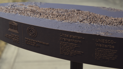 Computer-Simulation der Beschriftung des Bronze-Alpenreliefs, (c) HTWG Konstanz, Maximilian Scheerle